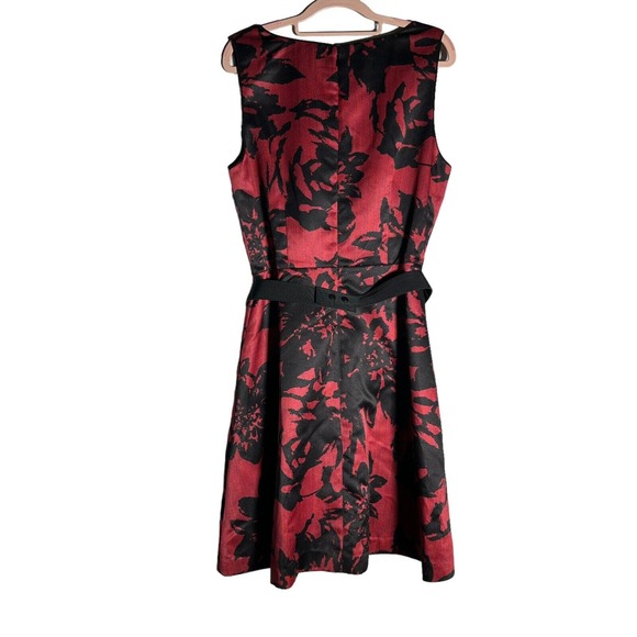 DS Lab Dress Women's Size M Pockets Belt Fit Flare Floral Party NEW - Picture 3 of 12